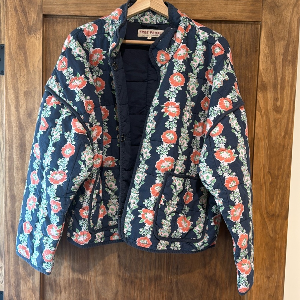 NWOT Free People quilted bomber jacket